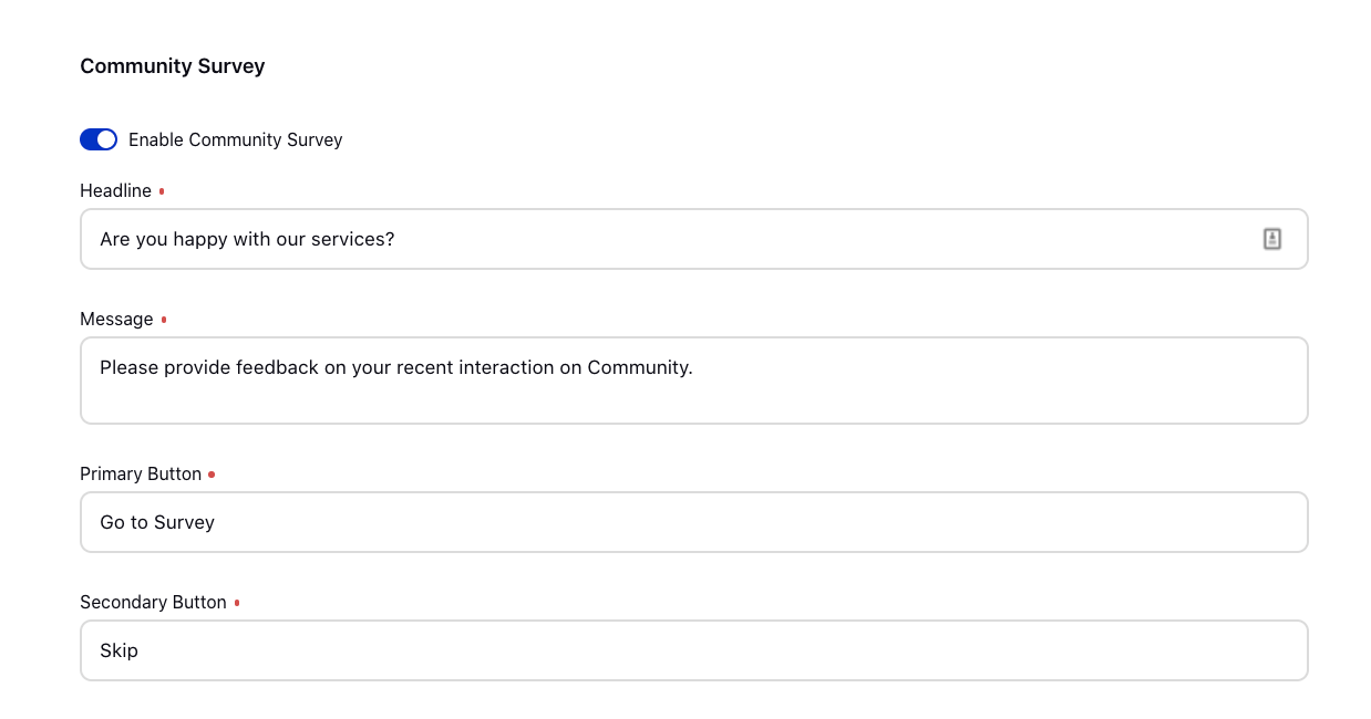 Configure Survey for Community Users