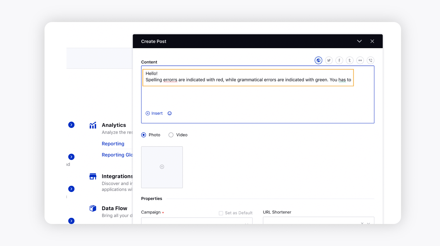 Showing Spelling and Grammar check facility while using Publisher