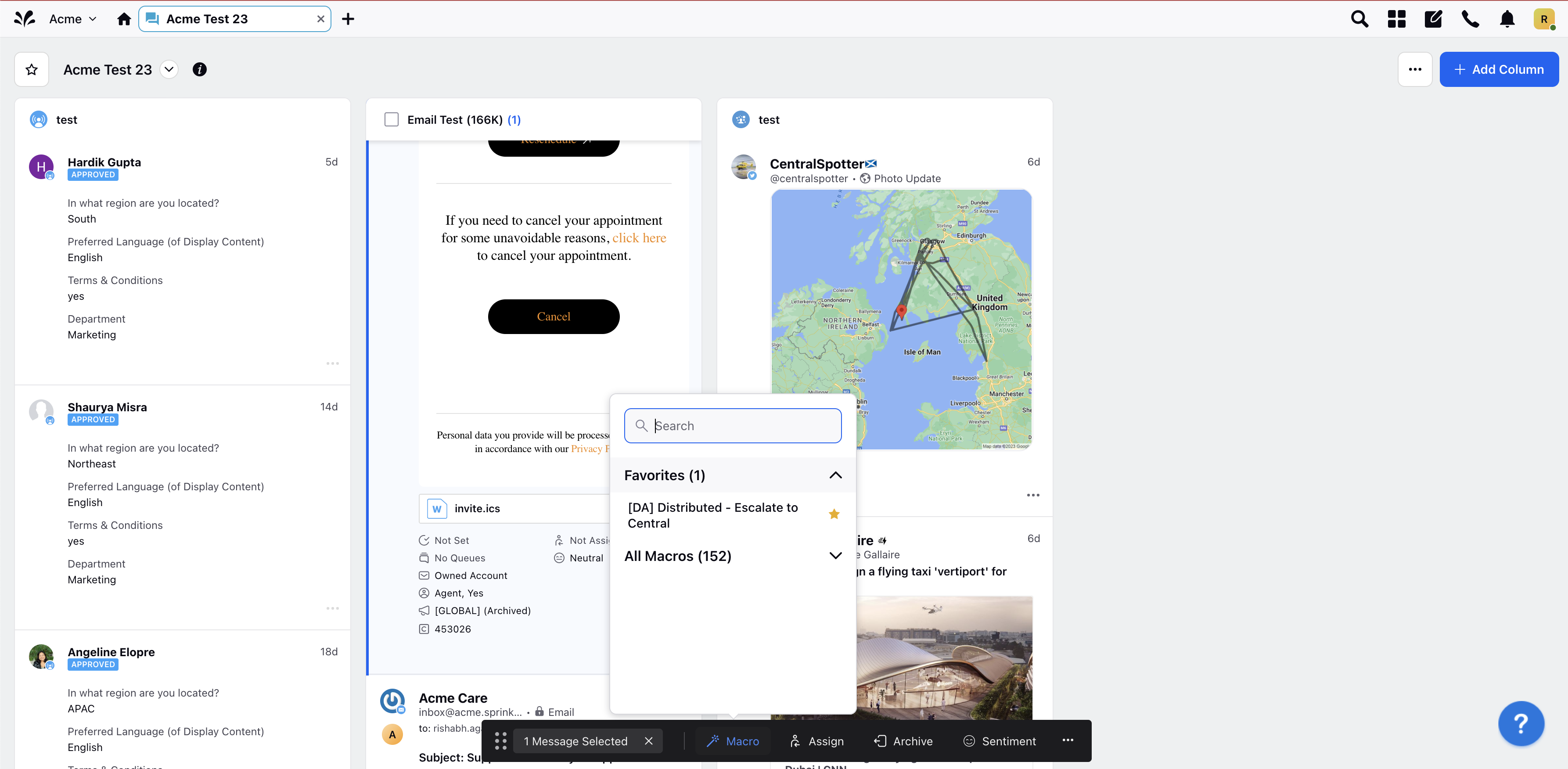 Space_Engagement Dashboards_Apply an Outbound Macro on a Message through Quick Actions.gif