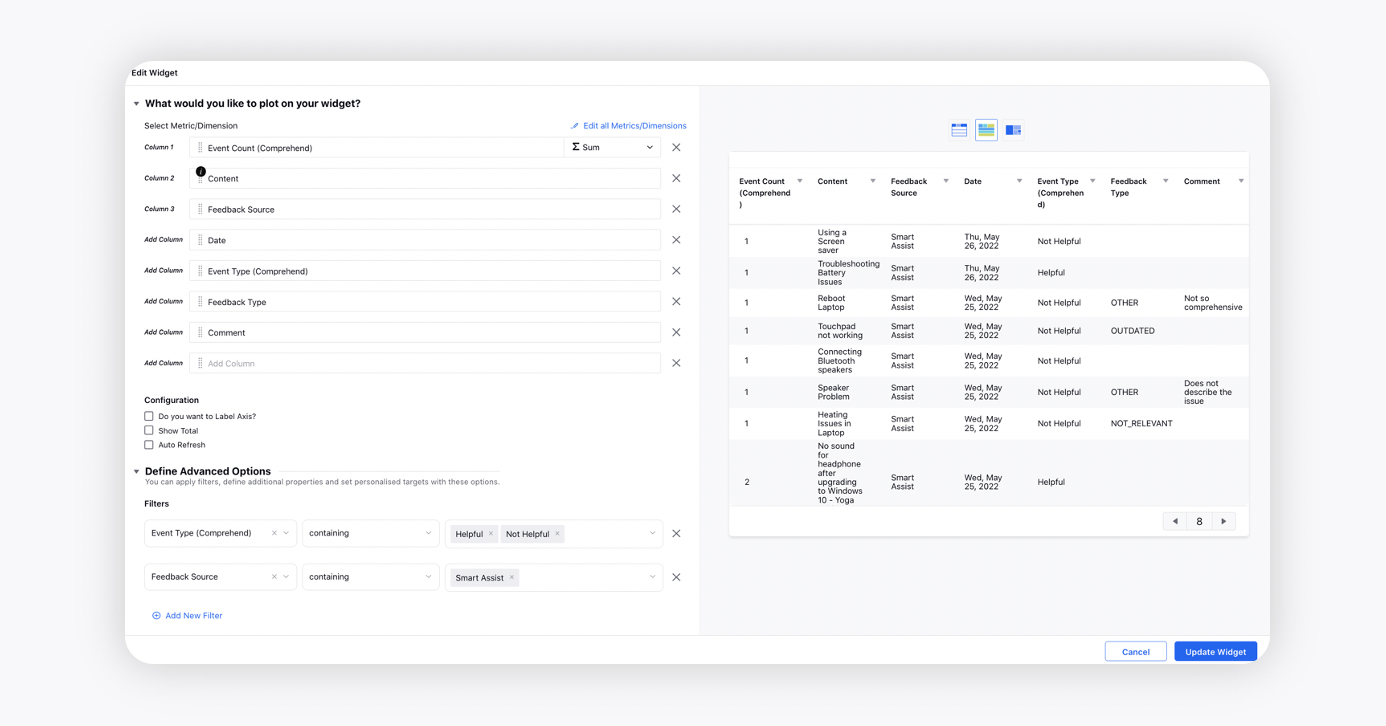 Reporting on Smart Comprehend