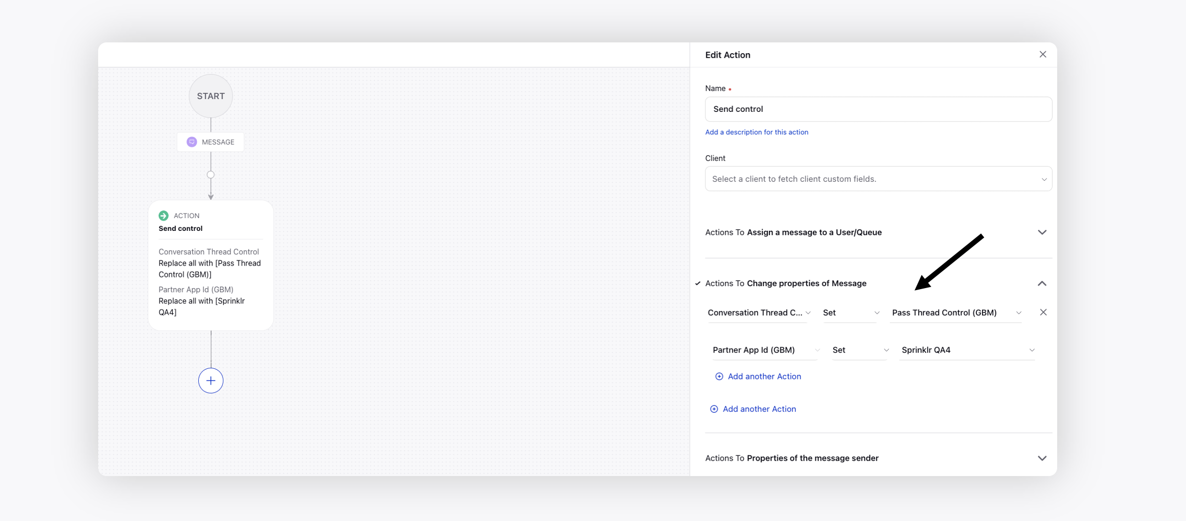 Handover Protocol Actions in Rule Engine